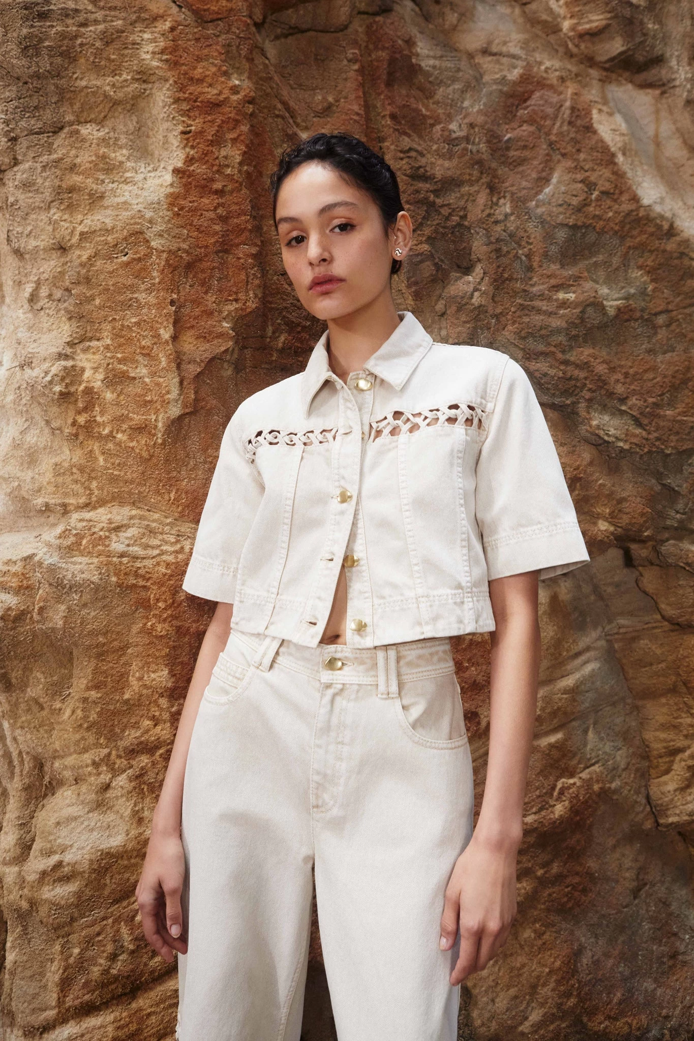 Effie Braided Denim Top 1 Effie Braided Denim Top