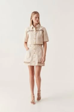 Effie Braided Denim Top 11 Effie Braided Denim Top -Aje 23SS1495 STNE 5