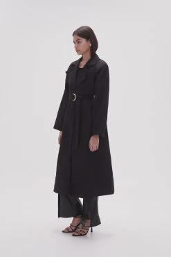 Serene Belted Trench Coat -Aje 23SS2061 BLK 3