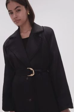 Serene Belted Trench Coat -Aje 23SS2061 BLK 4