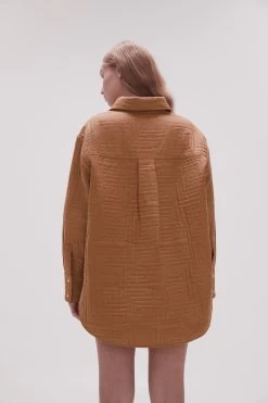 Surrealist Quilted Shacket -Aje 23SS2064 TWNY BWN 7