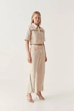 Effie Braided Denim Jeans -Aje 23SS3056 STNE 5