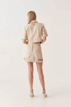 Effie Braid Denim Mini Skirt -Aje 23SS4090 STNE 5