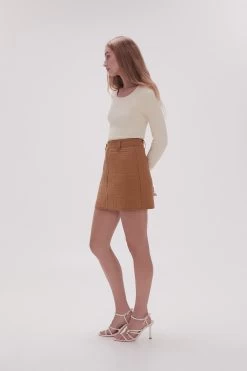 Surrealist Quilted Mini Skirt -Aje 23SS4093 TWNY BWN 5 6c580992 fda6 4e2a 83c7 18797ce58e53