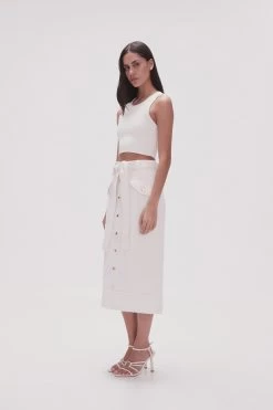 Isabel Utility Pencil Skirt -Aje 23SS4099 IVRY 3