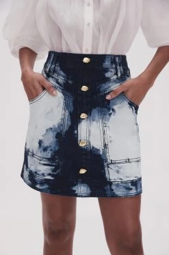 Enigma Denim Mini Skirt -Aje 23SS4150 TD INDIGO 4