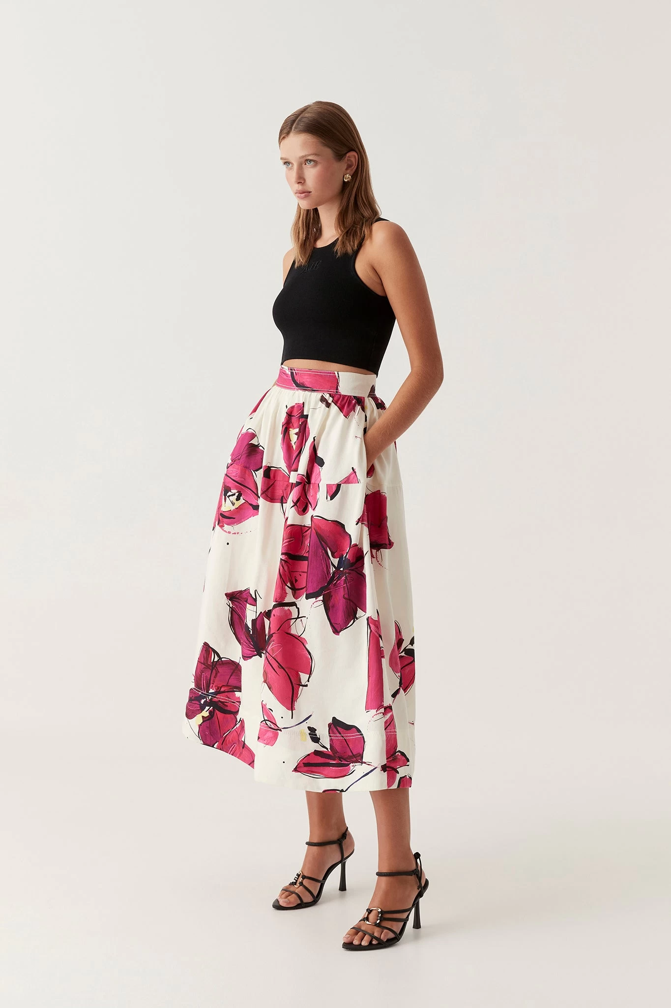 Lottie Gathered Midi Skirt 3 Lottie Gathered Midi Skirt - Image 3