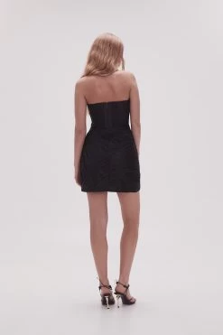 Anima Ruched Mini Dress -Aje 23SS5236 BLK 5