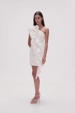 Adelia Ruffle Mini Dress -Aje 23SS5272 IVRY 3