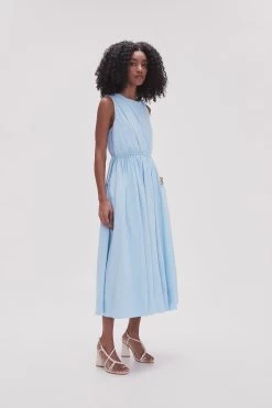 Abbey Twisted Midi Dress -Aje 23SS5302 LT SKY BLU 3 0a30957b bb8b 4fc4 a14f fc544651cd65