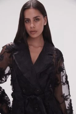 Ursula Trench Coat Dress -Aje 23SS5431 BLK 4