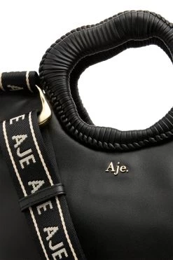 Selcouth Leather Tote -Aje 23SS6089 BLK 4