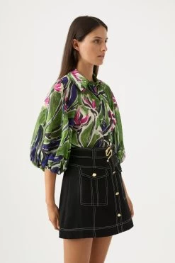 Palms Blouse -Aje 23SU1106 NATGUMFLO 5