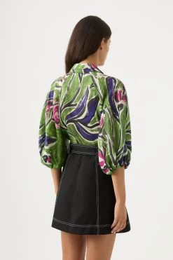 Palms Blouse -Aje 23SU1106 NATGUMFLO 6