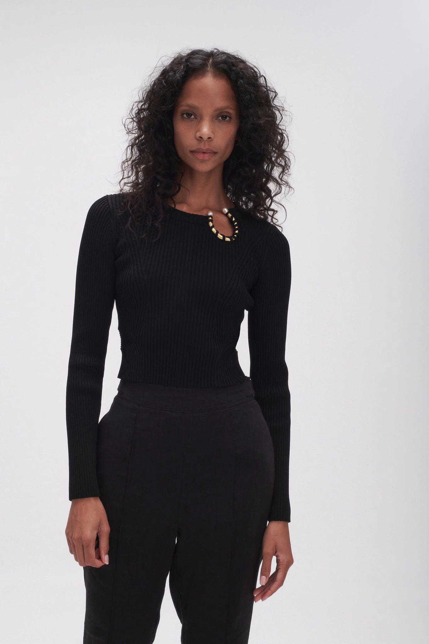 Crescent Knit Crop Top 1 Crescent Knit Crop Top