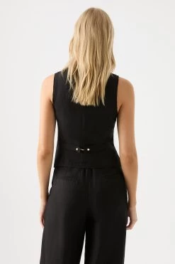 Primrose Tailored Vest 12 Primrose Tailored Vest -Aje 23SU2009 BLK 5 a56c8507 6ccd 4c4e a593 10f8d96433de