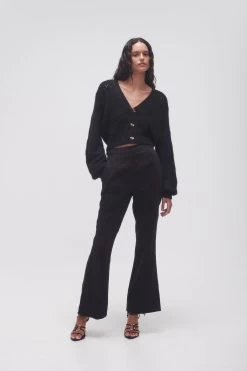 Grooves Lace Stitch Cardigan -Aje 23SU2028 BLK 3