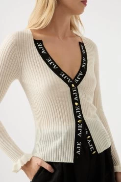 Duality Seamless Cardigan -Aje 23SU2029 IVRY 4