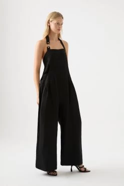 Neo Pleated Halter Jumpsuit 7 Neo Pleated Halter Jumpsuit -Aje 23SU3013 BLK 3