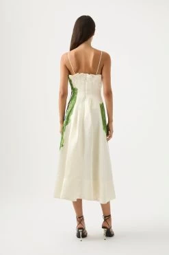 Paradiso Cinched Midi Dress -Aje 23SU5042 NATGUMFLO 5