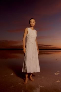 Vera Beaded Flower Midi Dress -Aje 23SU5048 IVRY 1 0d4ac4b0 aa98 4832 872b 4f422372aaa6