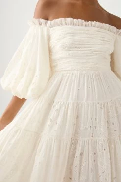 Zora Broiderie Midi Dress -Aje 23SU5073 IVRY 4 253d917a 0d8d 4504 a6d6 c56c37432dbb