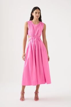 Zorina Tie Midi Dress