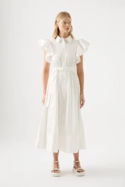 Kindred Frill Midi Dress -Aje 23SU5121 IVRY 3 da0ae34e 56ac 4272 91ca 172cb887d9fc