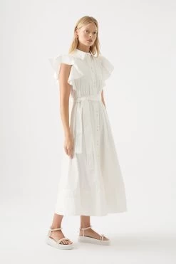 Kindred Frill Midi Dress -Aje 23SU5121 IVRY 5 cf39235a 1db9 410f 9c78 98531ab10c85