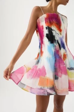Celestial Pleated Mini Dress -Aje 23SU5129 ABSTRSUNST 4
