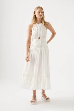 Renata Eyelash Midi Dress -Aje 23SU5130 IVRY 3