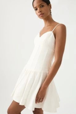 Anastasia Panelled Mini Dress -Aje 23SU5135 IVRY 4