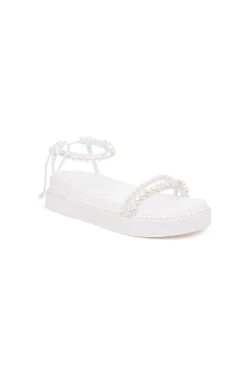 Neo Pearl Platform Sandal -Aje 23SU7072 WHT 3