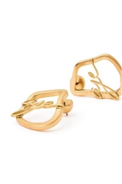 Aje Signature Logo Earring -Aje 23SU9039 GLD 4