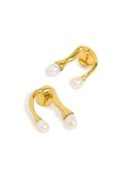 Empyrean Sculptural Pearl Stud -Aje 23SU9054 GLD 4