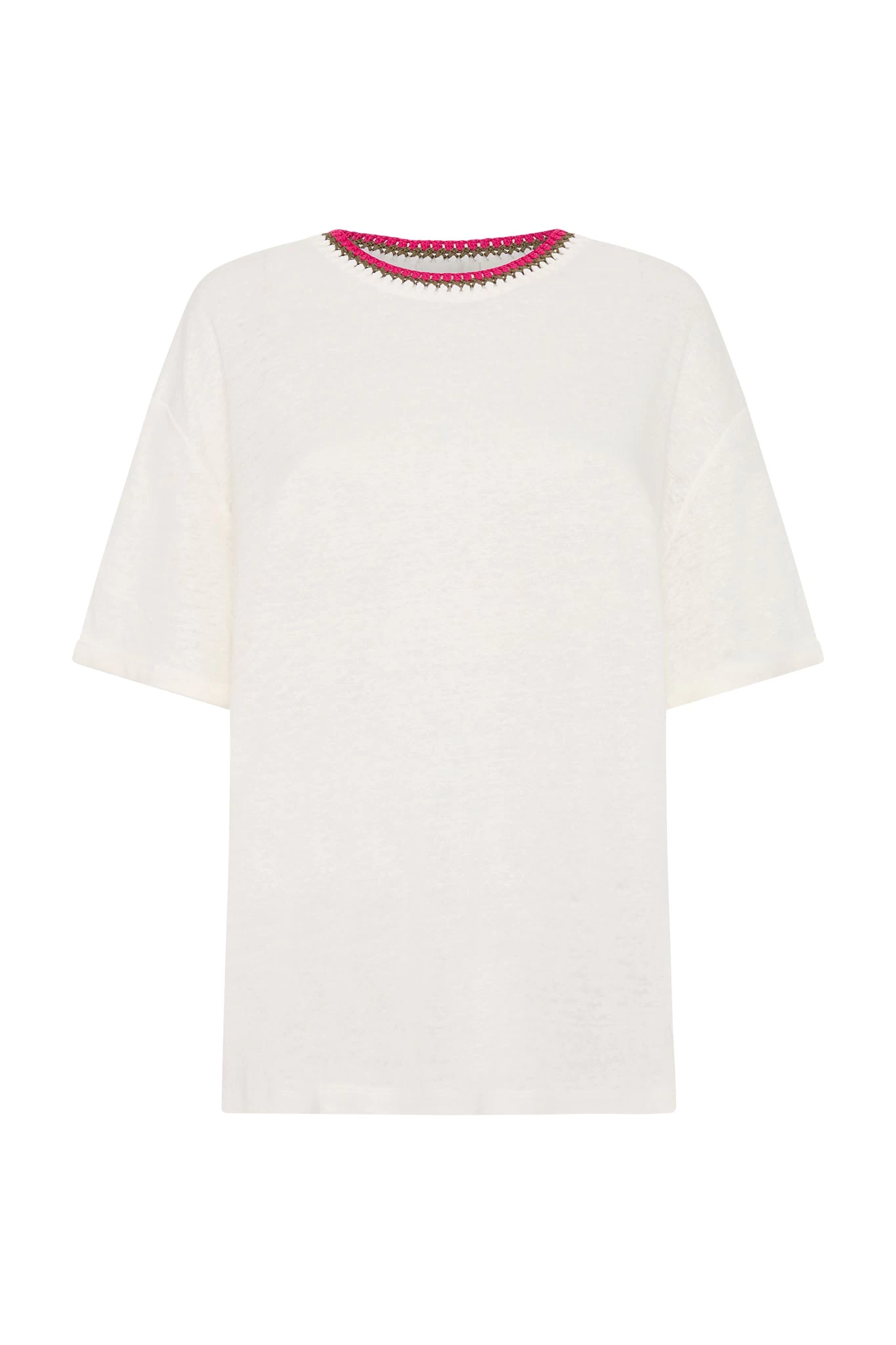 Tazia Crochet Neckline Tee 2 Tazia Crochet Neckline Tee - Image 2