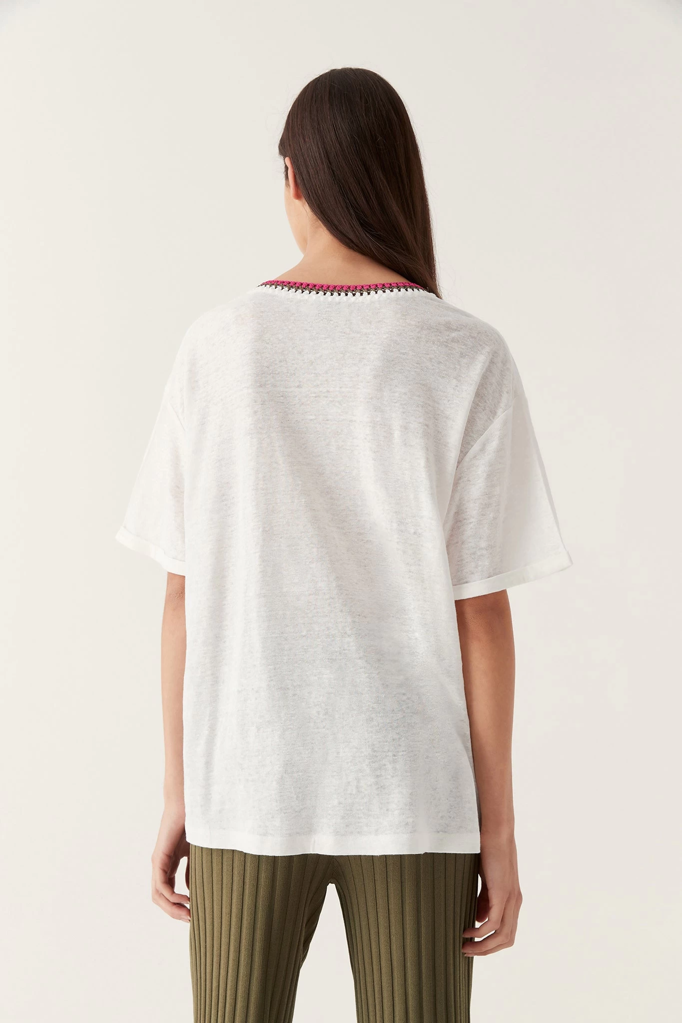 Tazia Crochet Neckline Tee 6 Tazia Crochet Neckline Tee - Image 6