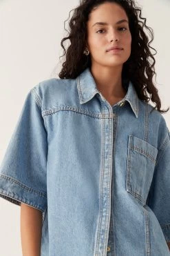 Aje X Outland Denim Top -Aje 24RE1433 COAST BLU 4 080d9226 4422 414d bb2b 9197bbbef13b