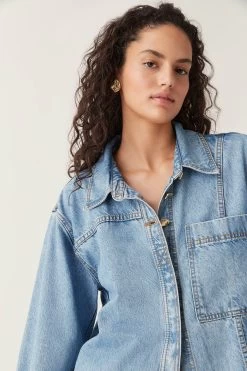 Aje X Outland Denim Shirt -Aje 24RE1434 COAST BLU 4