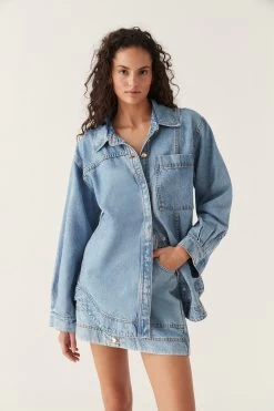 Aje X Outland Denim Shirt -Aje 24RE1434 COAST BLU 5