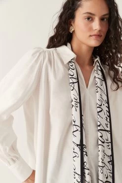 Chloe Scarf Blouse 9 Chloe Scarf Blouse -Aje 24RE1436 IVRY BLK 4