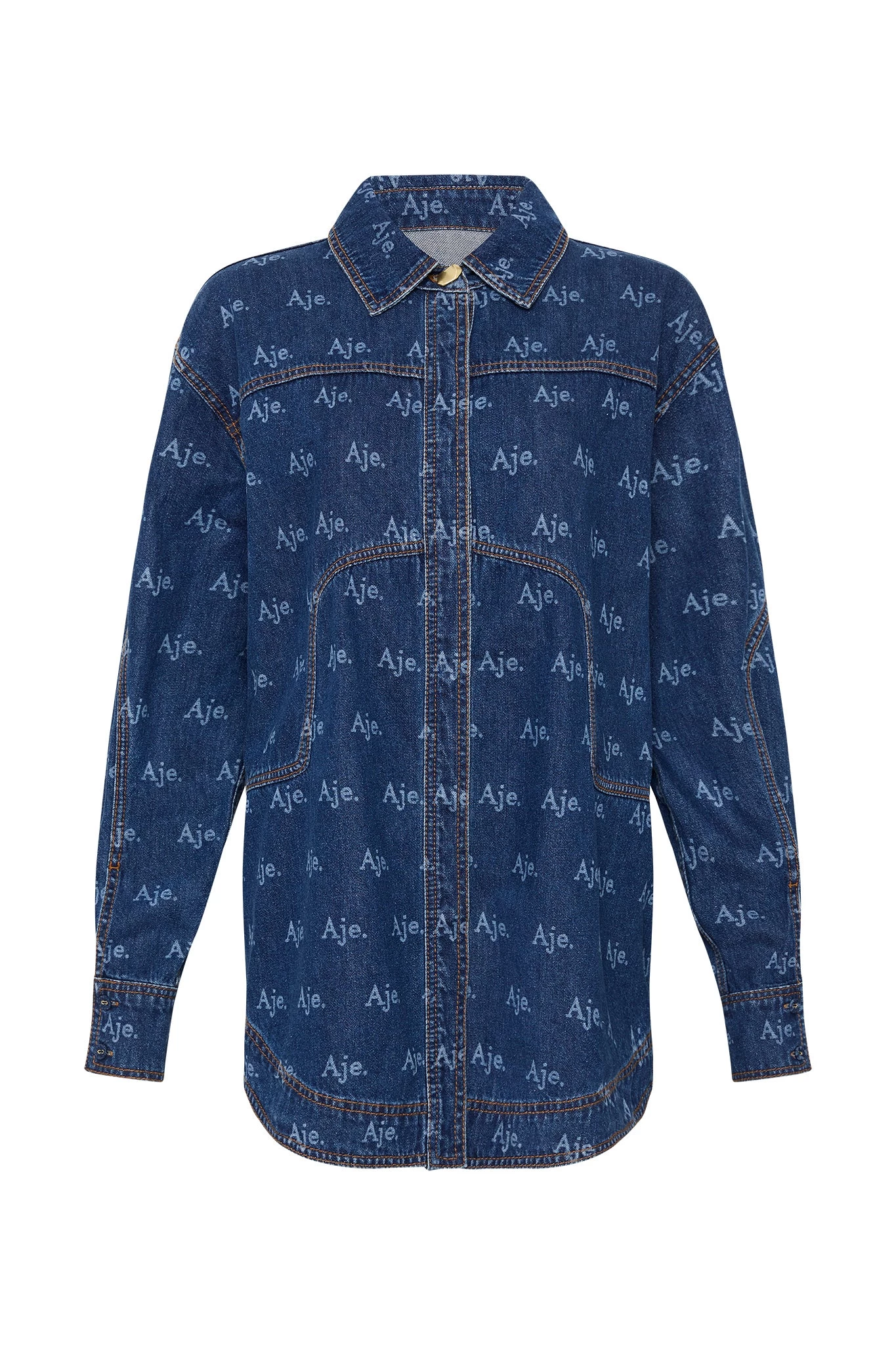 Ratio Logo Denim Shirt 2 Ratio Logo Denim Shirt - Image 2