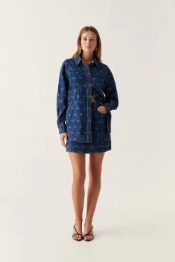 Ratio Logo Denim Shirt 15 Ratio Logo Denim Shirt -Aje 24RE1460 LOGO WASH 5