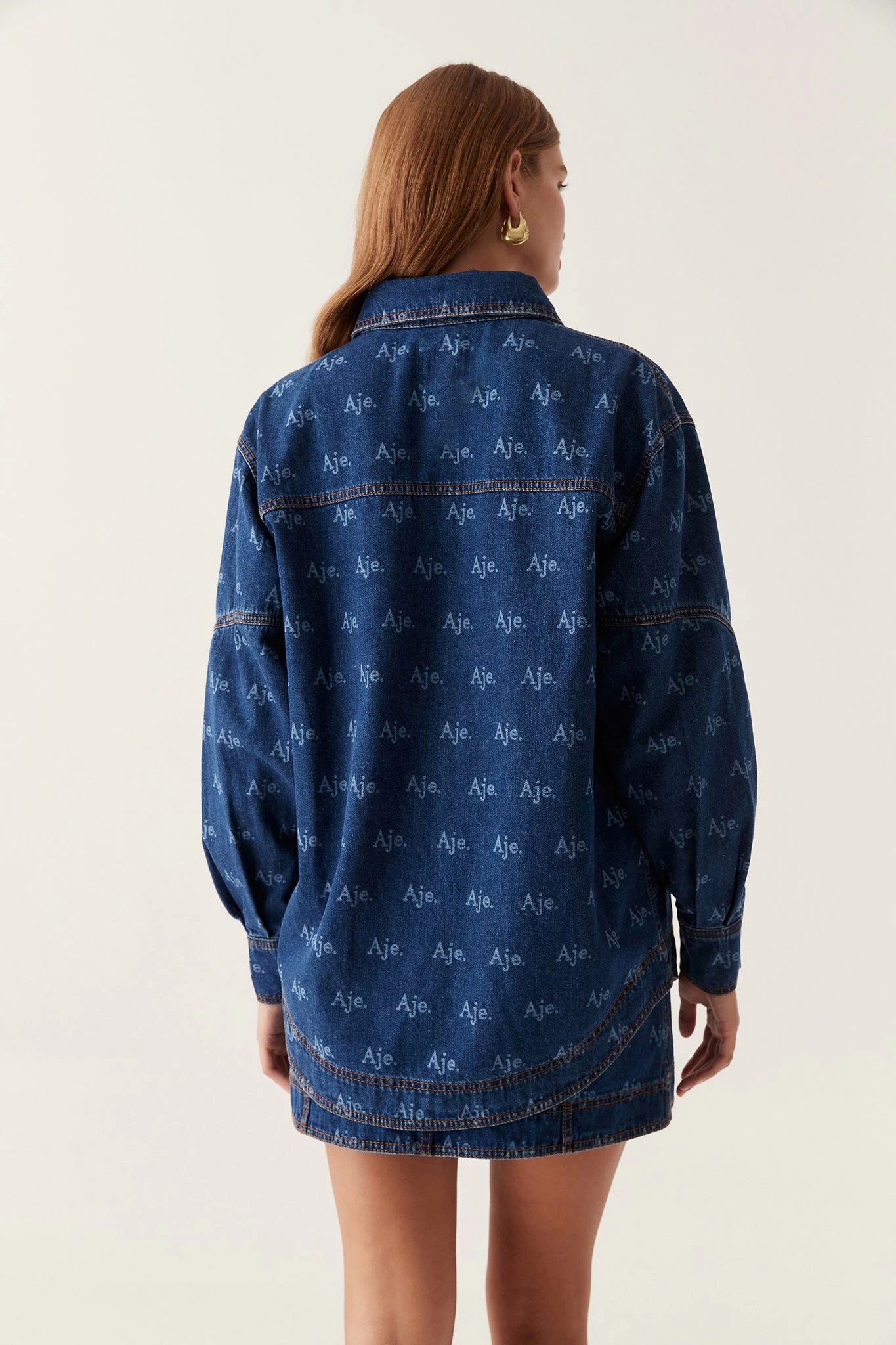 Ratio Logo Denim Shirt 7 Ratio Logo Denim Shirt - Image 7