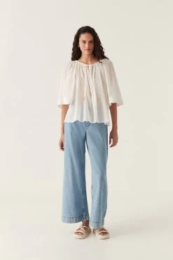 Damia Smock Blouse -Aje 24RE1476 IVRY 3