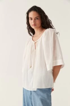 Damia Smock Blouse -Aje 24RE1476 IVRY 4