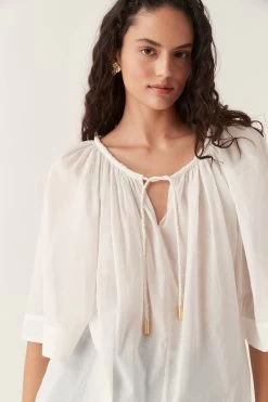 Damia Smock Blouse -Aje 24RE1476 IVRY 5