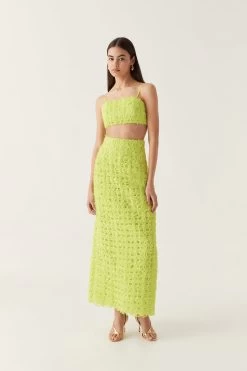 Quintette Textured Bralette 11 Quintette Textured Bralette -Aje 24RE1497 LT LME GRN 4 2abc9e27 06e0 4432 a0bb 5c4fcd2874ef