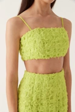 Quintette Textured Bralette 9 Quintette Textured Bralette -Aje 24RE1497 LT LME GRN 5 e9e3296e 71e8 435a aa4a 3d5a27b51781