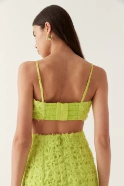 Quintette Textured Bralette 10 Quintette Textured Bralette -Aje 24RE1497 LT LME GRN 7